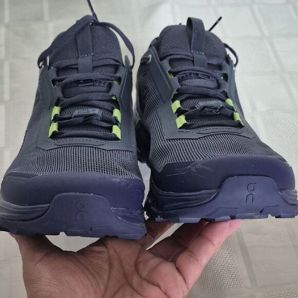 On Running Men's Dark Purple and Lime Athletic Shoes - Picture 8 of 16